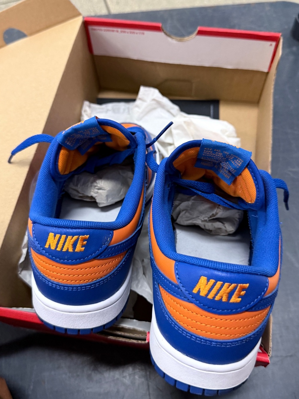 Nike Low-Top Sneakers in Blue and Orange Knicks - Picture 5 of 5